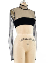 Jean Paul Gaultier Mesh Crop Top Top arcadeshops.com
