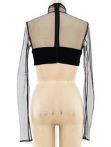 Jean Paul Gaultier Mesh Crop Top Top arcadeshops.com