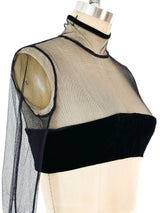 Jean Paul Gaultier Mesh Crop Top Top arcadeshops.com