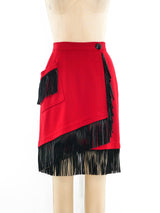 Yves Saint Laurent Fringed Wrap Skirt Bottom arcadeshops.com