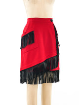 Yves Saint Laurent Fringed Wrap Skirt Bottom arcadeshops.com