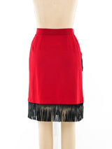 Yves Saint Laurent Fringed Wrap Skirt Bottom arcadeshops.com
