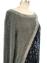 Halston Bead Embellished Silk Top Top arcadeshops.com