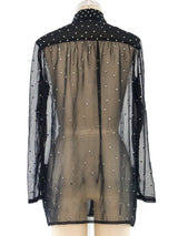 Giorgio Sant'Angelo Rhinestone Studded Top Top arcadeshops.com