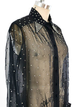 Giorgio Sant'Angelo Rhinestone Studded Top Top arcadeshops.com