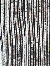 Silver Sequin Embelished Silk Shirt Top arcadeshops.com