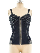 Jean Paul Gaultier Quilted Bustier Top Top arcadeshops.com