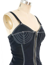 Jean Paul Gaultier Quilted Bustier Top Top arcadeshops.com