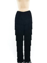 Norma Kamali Fringed Pants Bottom arcadeshops.com