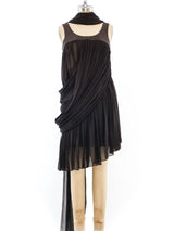 UNDERCOVER Silk Chiffon Draped Wrap Dress Dress arcadeshops.com