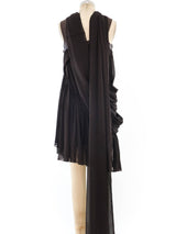 UNDERCOVER Silk Chiffon Draped Wrap Dress Dress arcadeshops.com