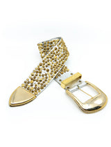 Michael Morrison Studded Silver Leather Belt Accessory arcadeshops.com