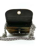 Patchwork Suede Chainmail Accented Shoulder Bag Accessory arcadeshops.com