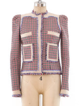 Balenciaga Houndstooth Tweed Cropped Jacket Jacket arcadeshops.com