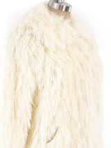 Ivory Yarn Shag Jacket Jacket arcadeshops.com