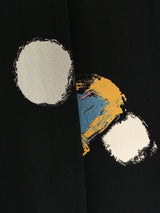 Abstract Dot Printed Pleated Silk Dress Dress arcadeshops.com