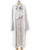 Rodarte Silver Sequin Coat Dress Outerwear arcadeshops.com