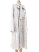 Rodarte Silver Sequin Coat Dress Outerwear arcadeshops.com