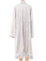Rodarte Silver Sequin Coat Dress Outerwear arcadeshops.com