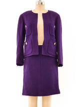 Chanel Purple Boucle Suit Suit arcadeshops.com