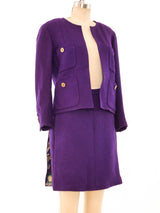 Chanel Purple Boucle Suit Suit arcadeshops.com
