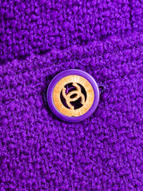 Chanel Purple Boucle Suit Suit arcadeshops.com