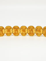 Goldtone Mask Bracelet Jewelry arcadeshops.com