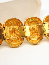 Goldtone Mask Bracelet Jewelry arcadeshops.com