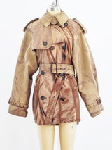 Jean Paul Gaultier Printed Jersey Trench Coat Jacket arcadeshops.com