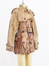 Jean Paul Gaultier Printed Jersey Trench Coat Jacket arcadeshops.com
