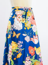 Polished Cotton Floral Maxi Wrap Skirt Skirt arcadeshops.com