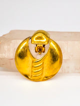 Goldtone Doorknocker Earrings Jewelry arcadeshops.com