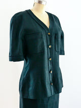 Chanel Linen Ensemble Suit arcadeshops.com