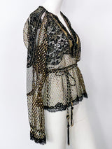 Victor Costa Lace Top Top arcadeshops.com