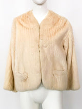 Geoffrey Beene Ivory Mink Jacket Jacket arcadeshops.com
