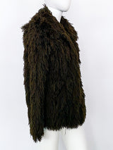 Brown Shag Yarn Jacket Jacket arcadeshops.com