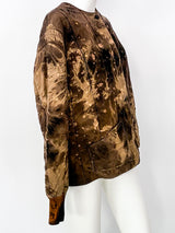 Brown Bleach Dyed Czech Liner Jacket Jacket arcadeshops.com