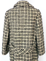 Black and White Tweed Coat Jacket arcadeshops.com