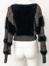 Angora and Lurex Open Shoulder Sweater Top arcadeshops.com