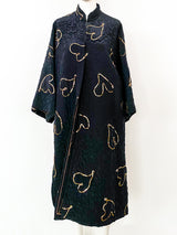 Michaele Vollbract Sequin Heart Quilted Coat Jacket arcadeshops.com