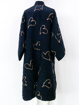 Michaele Vollbract Sequin Heart Quilted Coat Jacket arcadeshops.com