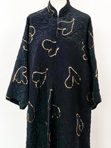 Michaele Vollbract Sequin Heart Quilted Coat Jacket arcadeshops.com