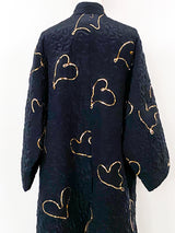 Michaele Vollbract Sequin Heart Quilted Coat Jacket arcadeshops.com