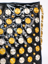 Studded Patent Shoulder Bag Accessory arcadeshops.com