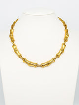 Goldtone Bamboo Collar Necklace Jewelry arcadeshops.com