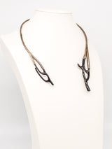 Sterling and Black Coral Collar Necklace Jewelry arcadeshops.com