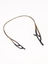 Sterling and Black Coral Collar Necklace Jewelry arcadeshops.com