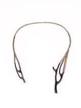 Sterling and Black Coral Collar Necklace Jewelry arcadeshops.com