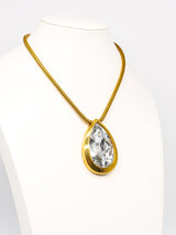 Lanvin Teardrop Crystal Pendant Necklace Jewelry arcadeshops.com