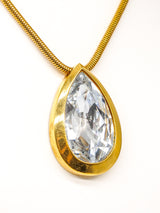 Lanvin Teardrop Crystal Pendant Necklace Jewelry arcadeshops.com